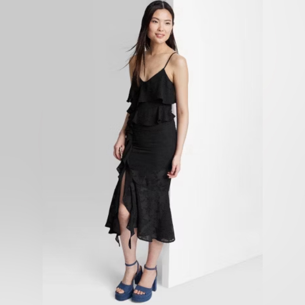 NWT Women's Ruffle Midi Dress